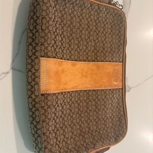 Coach Brown and Tan kindle/ipad case with Signature Monogram